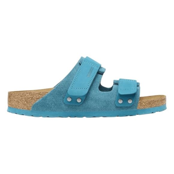 Birkenstock Uji Sandal Nubuck-Suede Leather Deep Turquoise 38 W7 Narrow - Picture 5 of 11